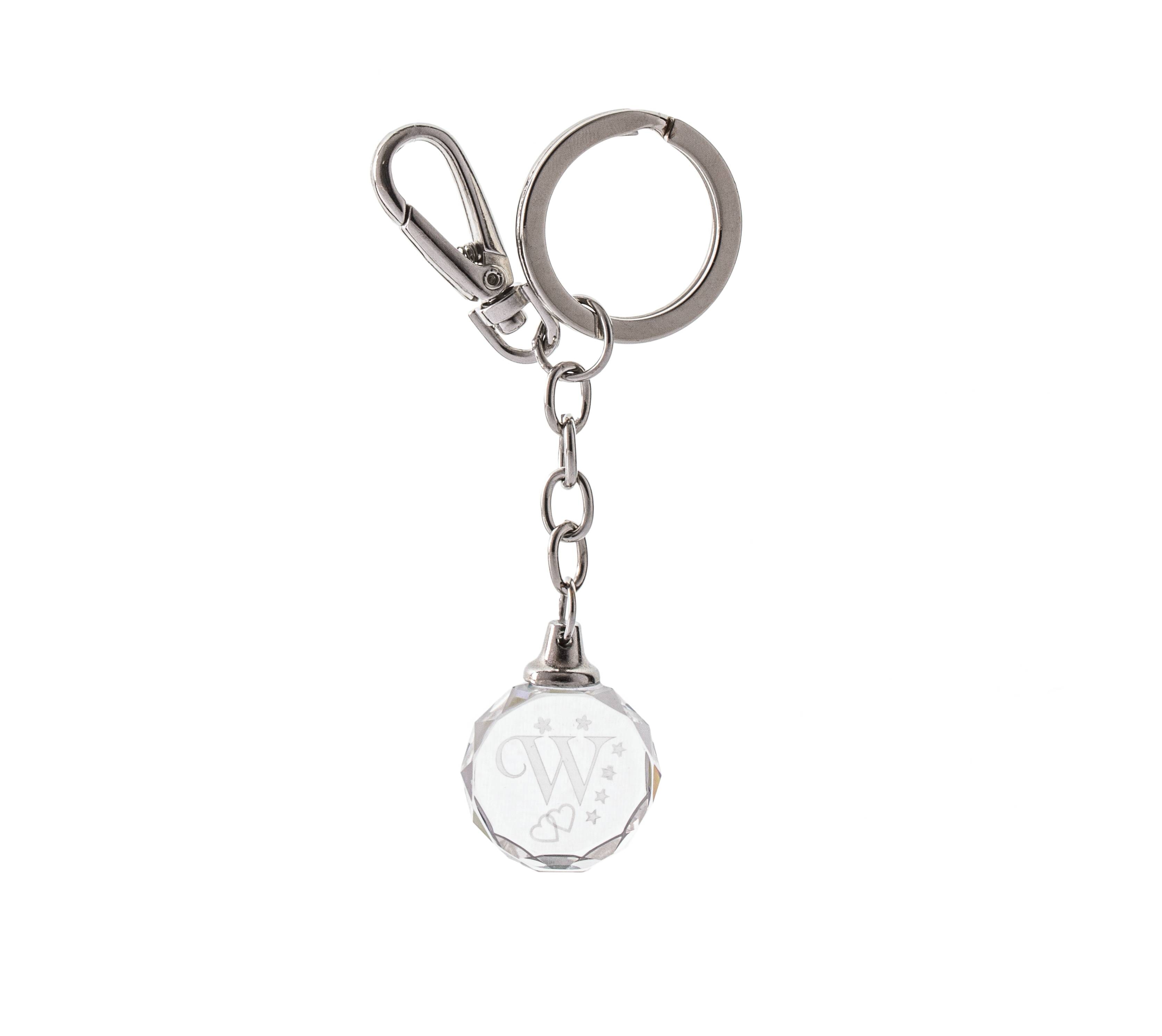 Keychain Crystal For Letter W