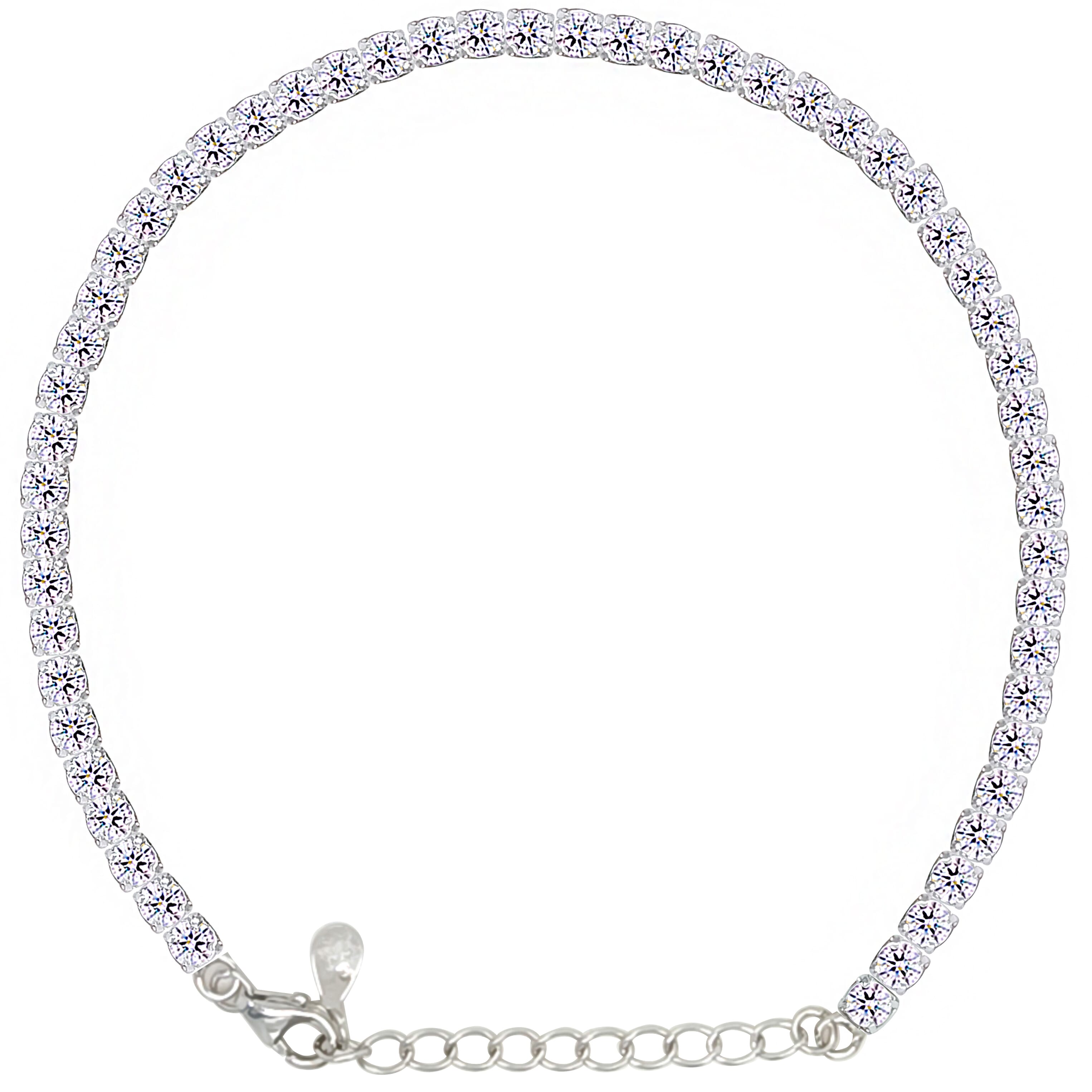 Asfour Creations Tennis Bracelet With Turquoise Pear & Emerald Zircon In 925 Sterling Silver