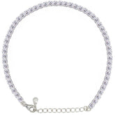 Asfour Creations Tennis Bracelet With Turquoise Pear & Emerald Zircon In 925 Sterling Silver