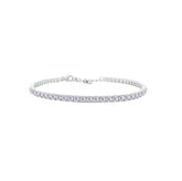 Asfour Creations Tennis Bracelet With Round Design In 925 Sterling Silver-BM0132