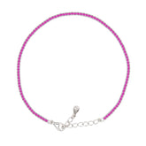 Asfour Creations Tennis Bracelet With Turquoise Pear & Emerald Zircon In 925 Sterling Silver