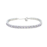 Asfour Creations Tennis Bracelet With Turquoise Pear & Emerald Zircon In 925 Sterling Silver