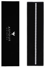 Asfour Creations Tennis Bracelet With Round Zircon In 925 Sterling Silver-BM0145