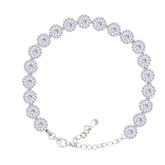 Asfour Creations Tennis Bracelet With Turquoise Pear & Emerald Zircon In 925 Sterling Silver