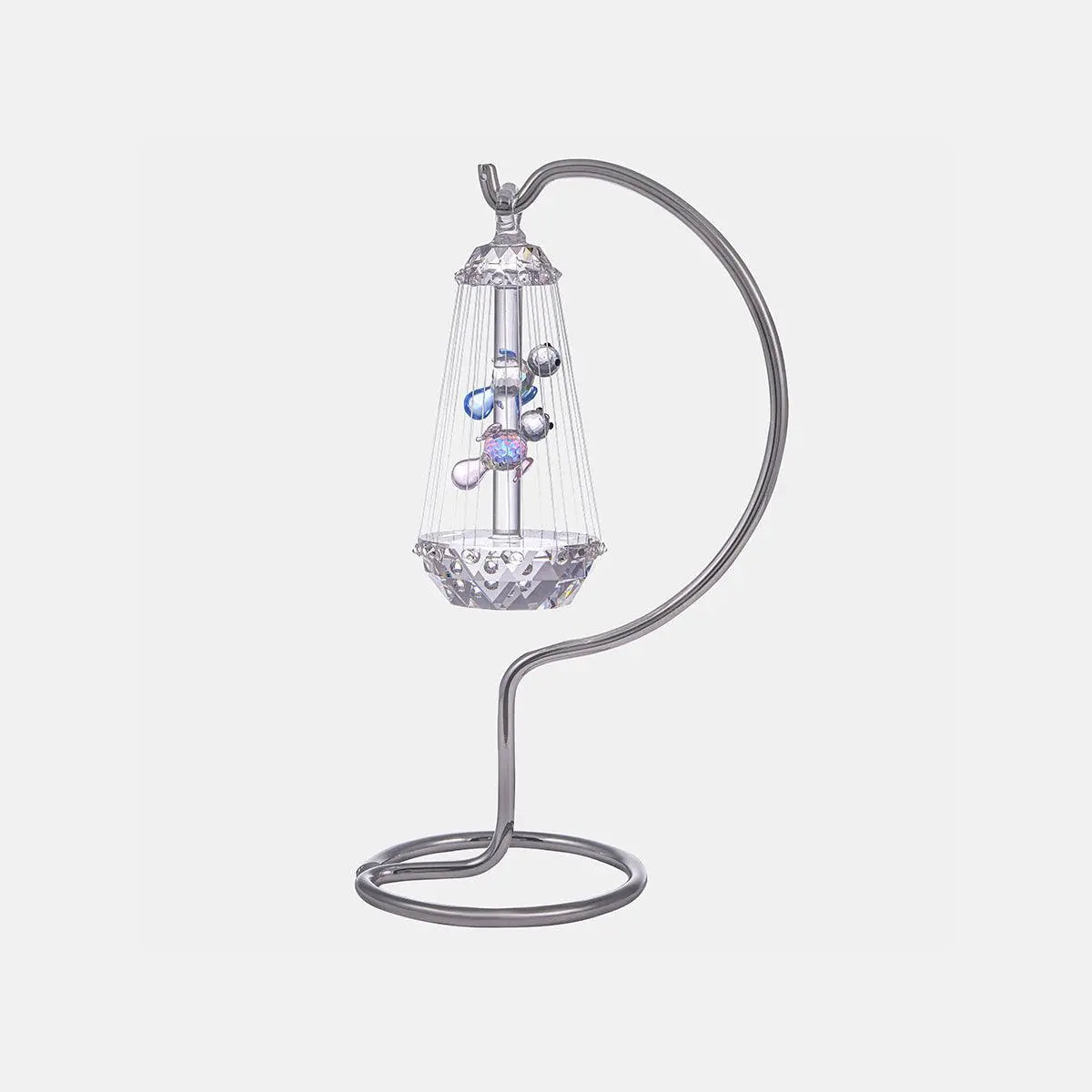 Birds - Ab - Silver Plated Cage