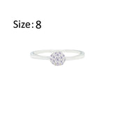 Asfour Creations Drew Ring With Round Zircon Stones In 925 Sterling Silver-RM0120-8