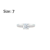 Asfour Creations Fashion Ring With Round Design Inlaid With Zircon In 925 Sterling Silver-RM0144-7