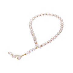 Rosary Big Crystal Beads With Gold Separator