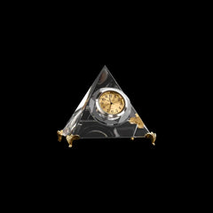 Asfour Pyramid Crystal Clock