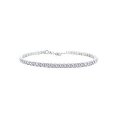 Asfour Creations Tennis Bracelet With Round Design In 925 Sterling Silver-BM0132