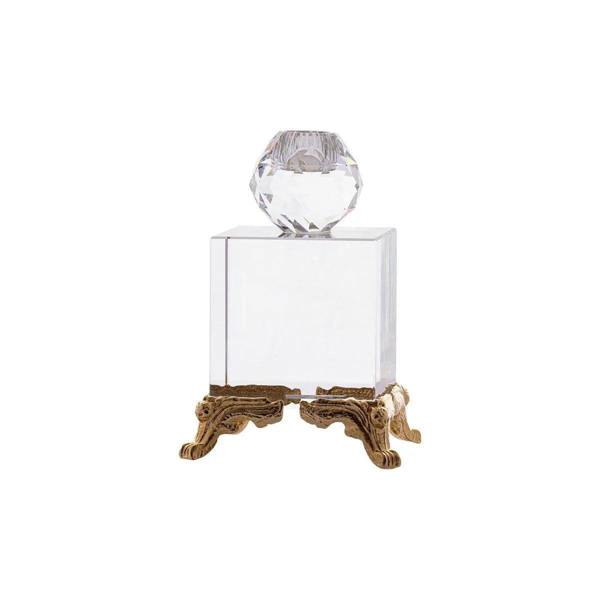 Candlestick Crystal With Gold Plated