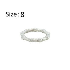 Asfour Creations Band Ring With Art Deco Design In 925 Sterling Silver-RD0195-8